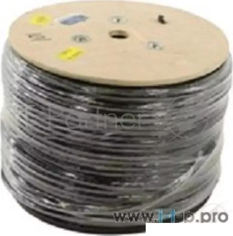 Кабель 5bites US5505-305CE-M UTP / SOLID / 5E / 24AWG / COPPER / PVC+PE / BLACK / OUTDOOR / MESSENGER / DRUM / 305M