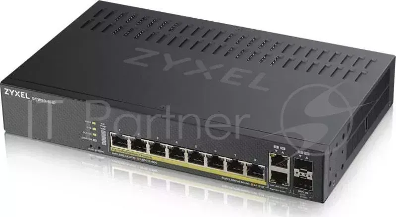 Коммутатор ZyXEL NebulaFlex GS1920 8HPV2 EU0101F 8G 8PoE 130W управляемый