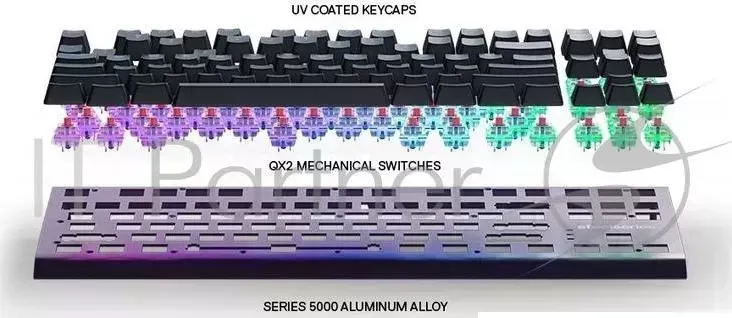 Клавиатура STEELSERIES Apex M750 TKL RU Layout механическая черный USB Gamer LED