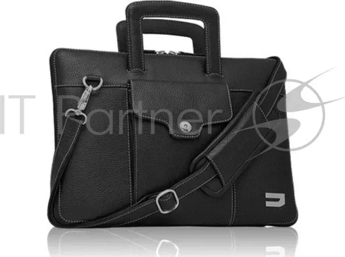 Чехол-портфель Urbano для Macbook 13" кожаный, цвет: черный. Noname -портфель