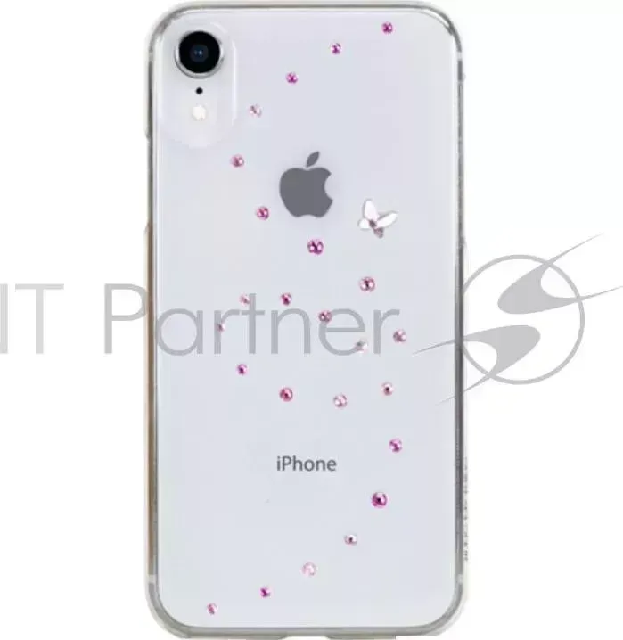 Чехол Bling My Thing для iPhone XR с кристаллами Swarovski. Коллекция Papillon. Дизайн Rose Sparkles. Цвет прозрачный.