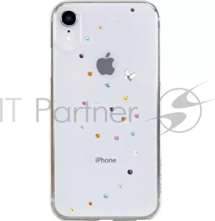 Чехол Bling My Thing для iPhone XR с кристаллами Swarovski. Коллекция Papillon. Дизайн Cotton Candy. Цвет прозрачный.