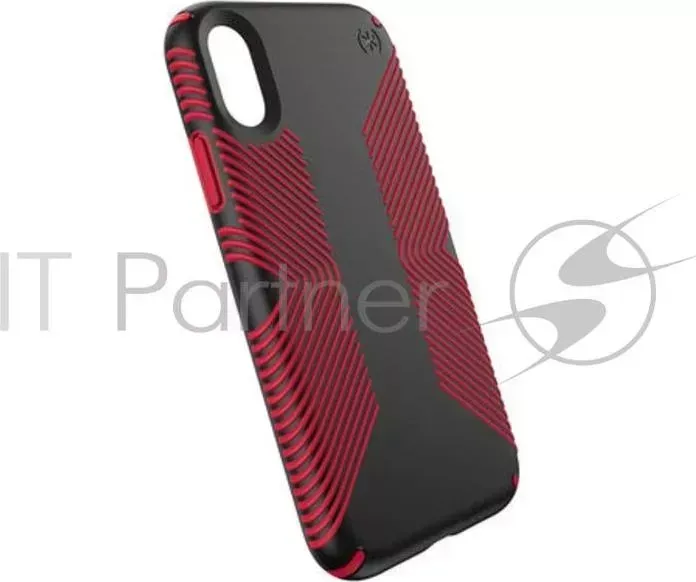 Чехол Speck Presidio Grip для iPhone XR. Материал пластик. Цвет черный/красный.