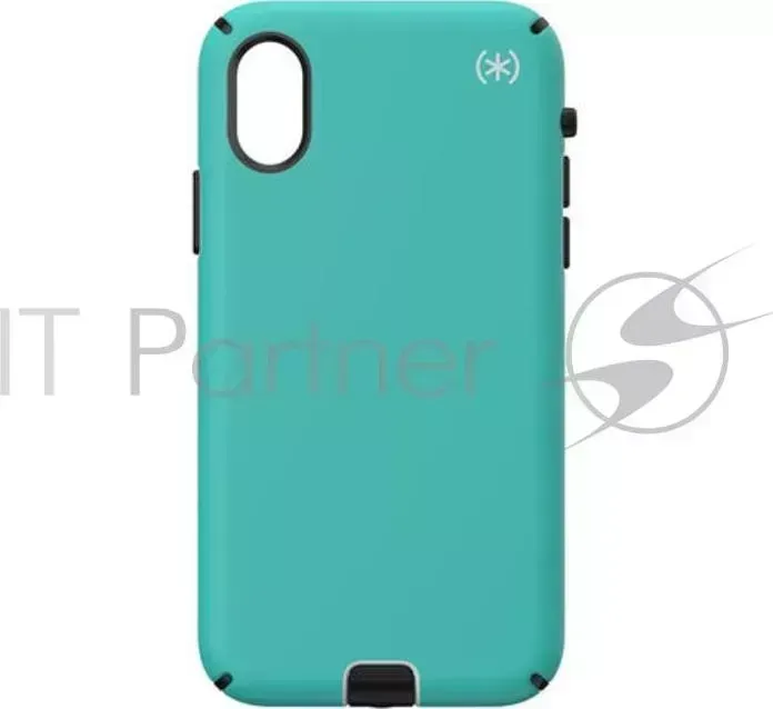 Чехол Presidio Sport для iPhone XS/X. Материал пластик. Цвет бирюзовый/серый/черный.