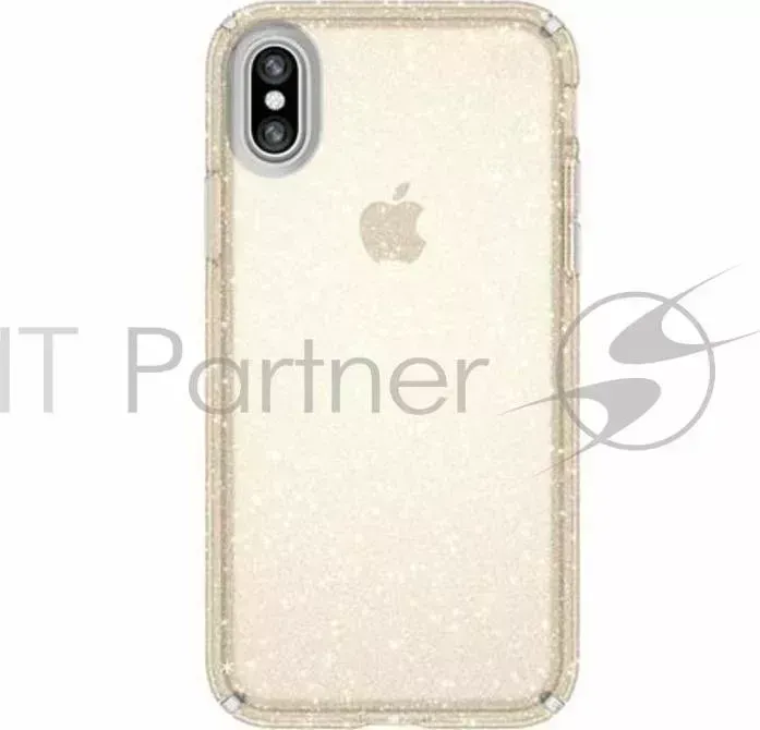 Чехол Presidio Clear + Glitter для iPhone XS/X. Материал пластик. Цвет прозрачный/золотой. SPECK +