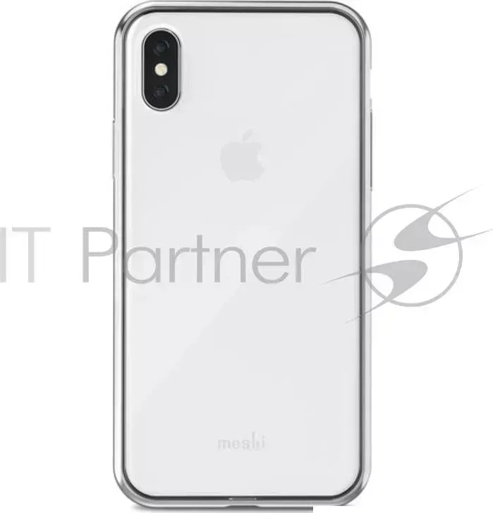 Чехол MOSHI Vitros для iPhone X. Материал пластик. Цвет серебряный.