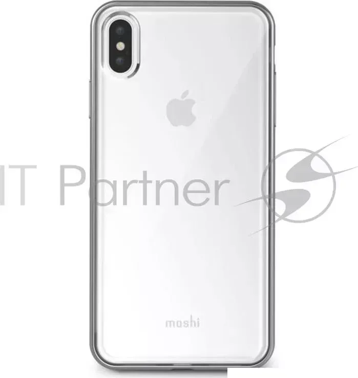 Чехол MOSHI Vitros для iPhone XS Max. Материал пластик. Цвет прозрачный серебристый.