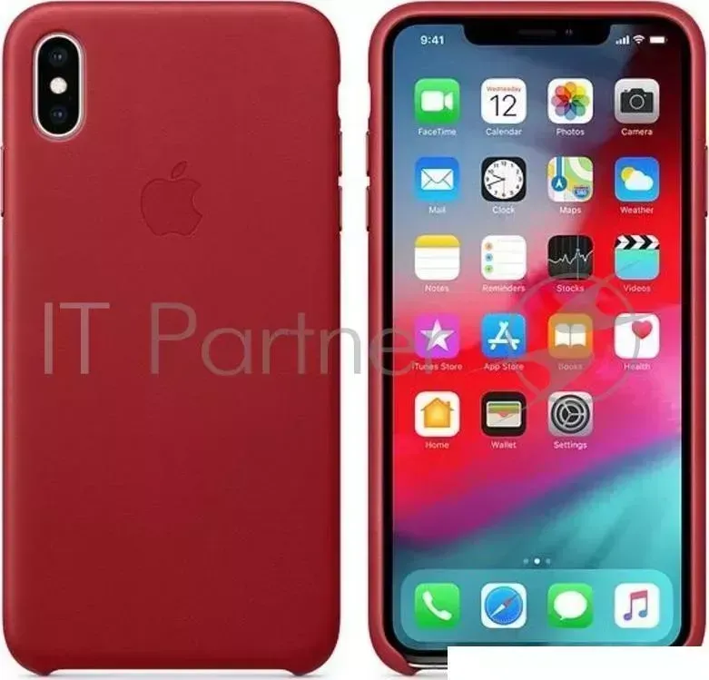 Чехол APPLE Leather Case для iPhone XS Max, цвет PRODUCT RED красный