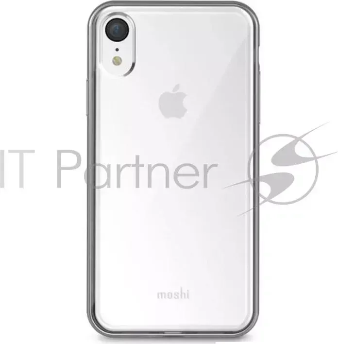 Чехол MOSHI Vitros для iPhone XR. Материал пластик. Цвет прозрачный серебряный.