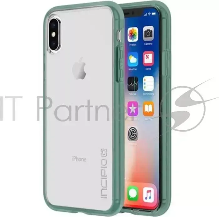 Чехол Incipio Octane Pure для iPhone X. Материал пластик. Цвет прозрачный зеленый. INCIPIO X.