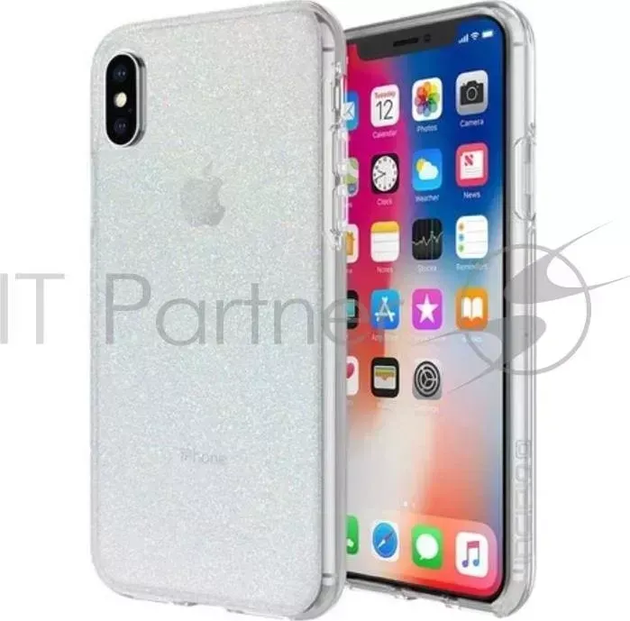 Чехол Incipio Design Series Classic для iPhone X. Материал пластик. Дизайн Iridescent White Glitter. INCIPIO X.