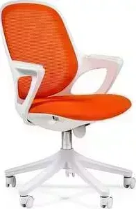 Кресло офисное CHAIRMAN 820 белый пластик SW 04-1 оранжевый