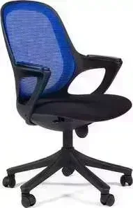 Кресло офисное CHAIRMAN 820 черный пластик DW 03 голубой