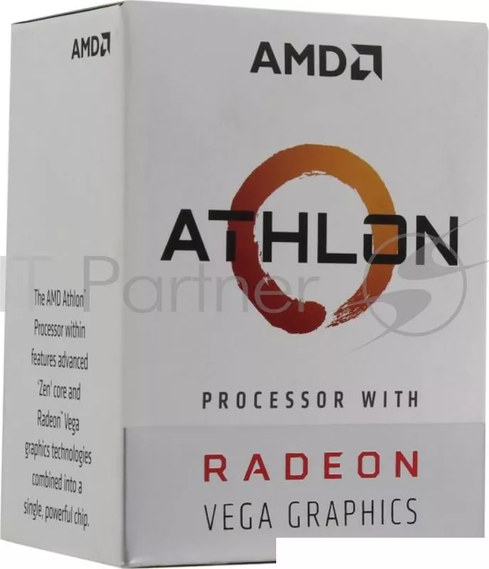 Фото №1 Процессор AMD Athlon 200GE BOX Radeon Vega Graphics 35W, 2C/4T, 3.2Gh Max , 5MB L2 L3 , AM4 YD200GC6FBBOX