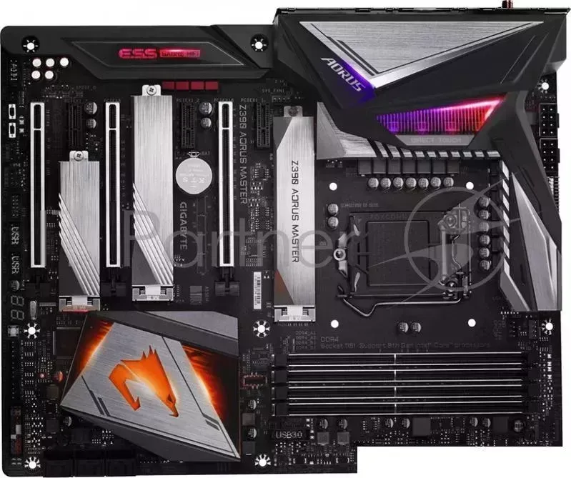 Материнская плата GIGABYTE Z390 AORUS MASTER Soc 1151v2 Intel Z390 4xDDR4 ATX AC 97 8ch 7.1 GbLAN RAID