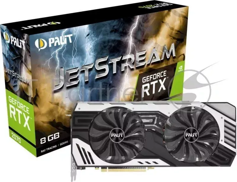 Видеокарта PALIT PCI E PA RTX2070 JETSTREAM 8G nVidia GeForce RTX 2070 8192Mb 256bit GDDR6 1410/14000/HDMIx1/DPx3/Type Cx1/HDCP Ret