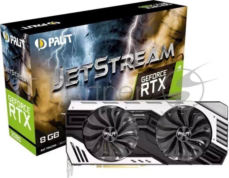 Видеокарта PALIT GeForce RTX2080 JETSTREAM / 8GB GDDR6 256bit 14Gbps 1815MHz 3xDP HDMI USB-C / NE62080T20P2-1040J / RTL PALIT / / /