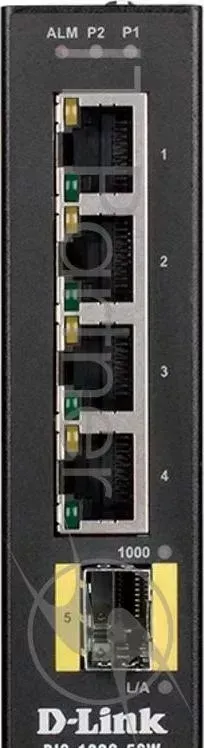Коммутатор D-LINK DIS-100G-5SW/A1A Промышленный неуправляемый с 4 портами 10/100/1000Base-T, 1 портом 1000Base-X SFP, функцией энергосбереж