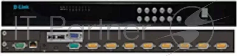 Коммутатор D-LINK DKVM-IP8/T1C, 8-port KVM over IP Switch with VGA and USB ports.Remote control up to 8 of server over LAN or Internet, 1 x 10/100Base