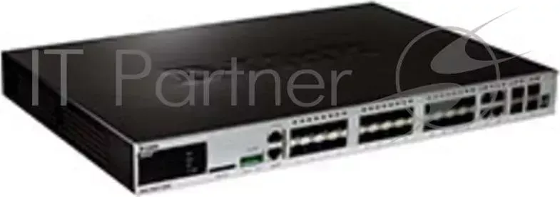 Коммутатор D-LINK DGS-3620-28SC/B1AEI, L3 Stackable Managed Gigabit Switch with 20 SFP ports + 4 Combo ports 10/100/1000Base-T/SFP and 4 10G SFP+ port