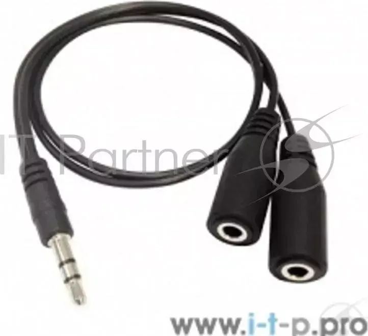 Кабель CBR переходник 3.5 jack M to 2 3.5 F Human Friends Duo Black, 0,3 м., Duo Black
