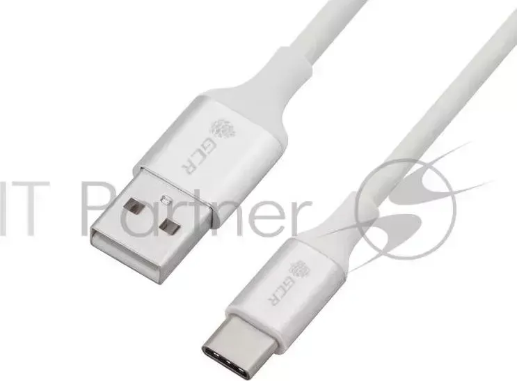 Кабель Greenconnect 0.5m USB 2.0 для Samsung, OS Android, AM/CM, белый, алюминиевый корпус серебро, зеленый ПВХ, 28/22 AWG, поддержка функции быстрой зарядки 33 050551