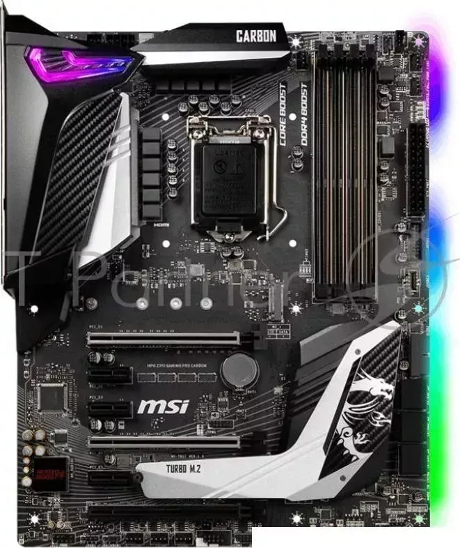 Материнская плата MSI MPG Z390 GAMING PRO CARBON Soc 1151v2 Intel Z390 4xDDR4 ATX AC 97 8ch 7.1 GbLAN RAID