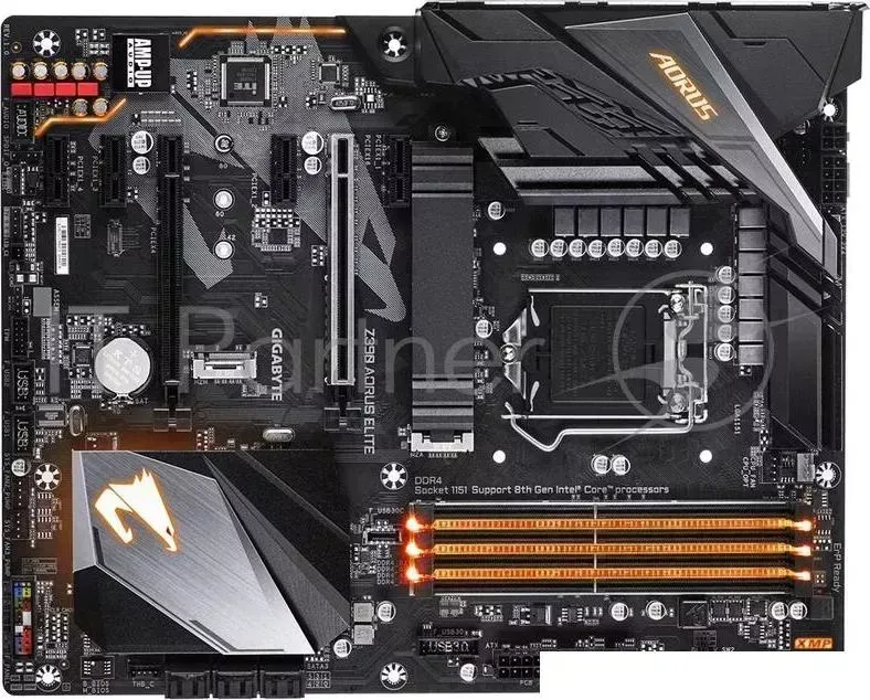 Материнская плата GIGABYTE Z390 AORUS ELITE Soc 1151v2 Intel Z390 4xDDR4 ATX AC 97 8ch 7.1 GbLAN RAID