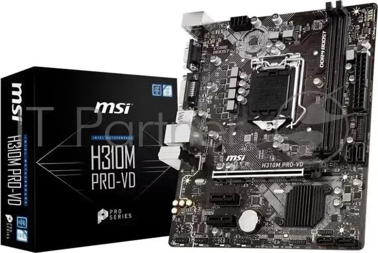 Материнская плата MSI H310M PRO VD Soc 1151v2 Intel H310 2xDDR4 mATX AC 97 8ch 7.1 GbLAN VGA DVI