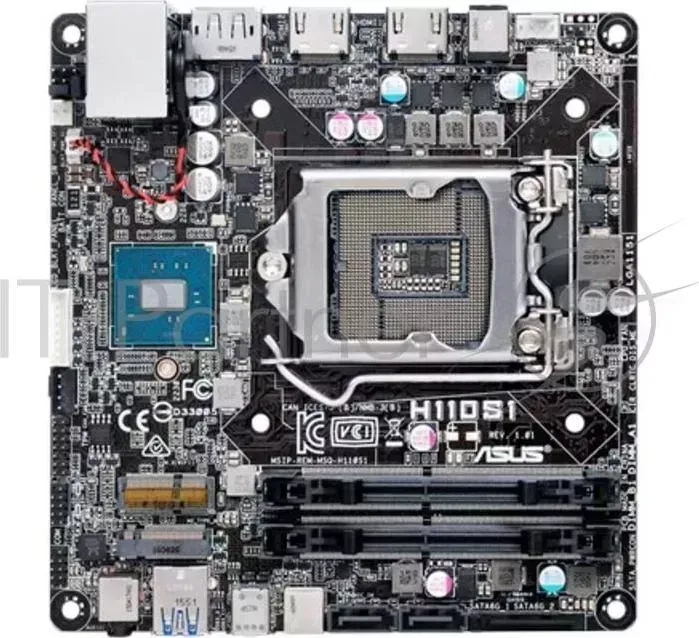 Материнская плата ASUS H110S1/C/SI Socket 1151, iH110, 2*DDR4 SODIMM, PCI E, SATA 6Gb/s, M.2, ALC887 8ch, GLAN, USB3.0, HDMI DP, Mini STX