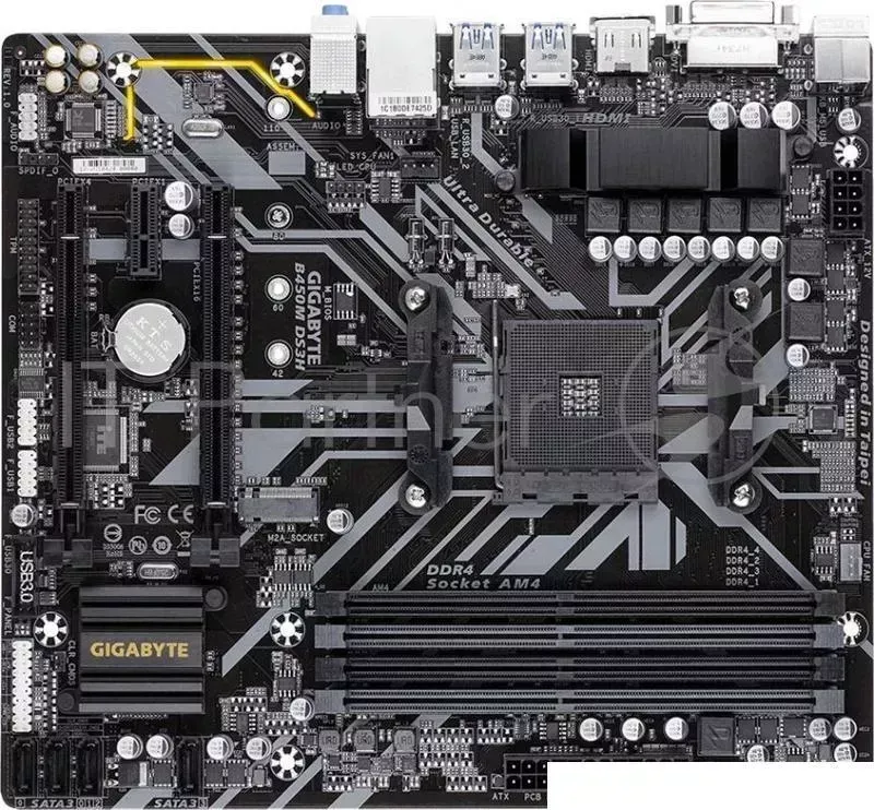 Материнская плата AMD B450 SAM4 MATX B450M DS3H GIGABYTE GIGABYTE M