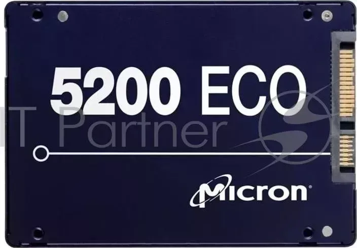 Жесткий диск Micron 5200ECO 3.84TB SATA 2.5" TCG Disabled Enterprise Solid State Drive SATA 6 Gbps 6.4 cm 2.5" Capacity: 3.84 TB Read speed: 540 MB/s Write speed: 52