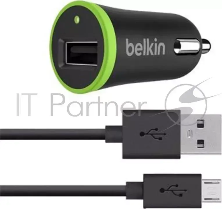 Автомобильное зарядное устройство Belkin 1A + microUSB cable черный (F8M711bt04-BLK) BELKIN 1A +