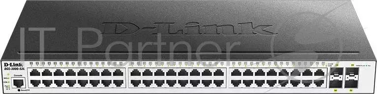 Коммутатор D-LINK DGS-3000-52L/B1A 48G 4SFP управляемый