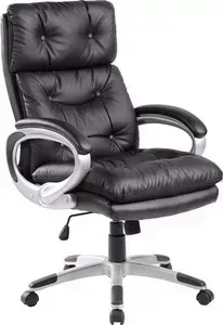 Кресло офисное TetChair PERSONA, кож/зам + ткань, черный