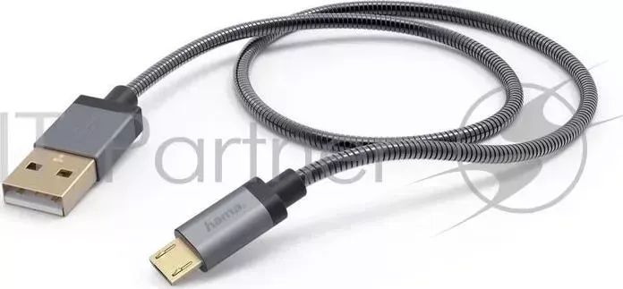 Кабель Hama Metal 00173625 micro USB B (m) USB A(m) 1.5м черный HAMA B A