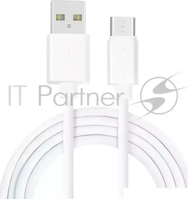 Кабель CROWN USB microUSB CMCU 3012M white