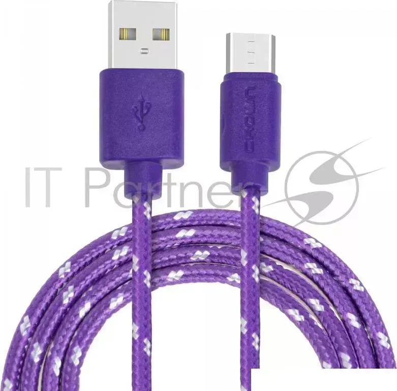 Кабель CROWN USB microUSB CMCU 3042M violet