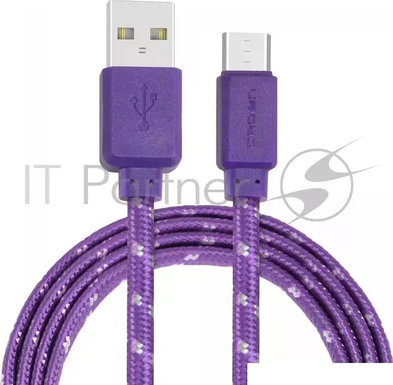 Кабель CROWN USB microUSB CMCU 3052M violet