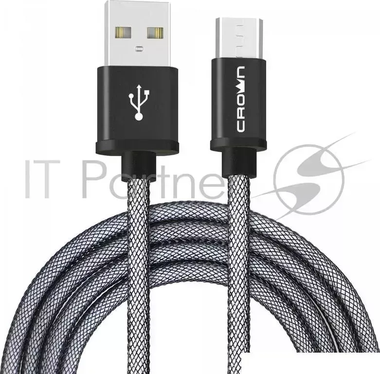 Кабель CROWN USB microUSB CMCU 3072M black