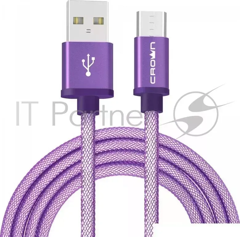 Кабель CROWN USB microUSB CMCU 3072M violet