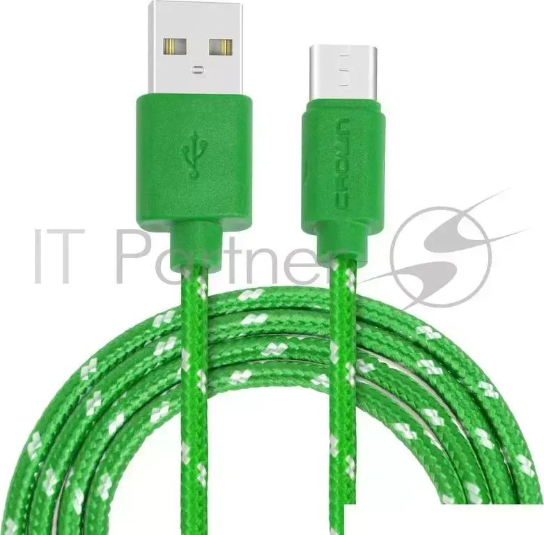 Кабель CROWN USB USB Type C CMCU 3042C green