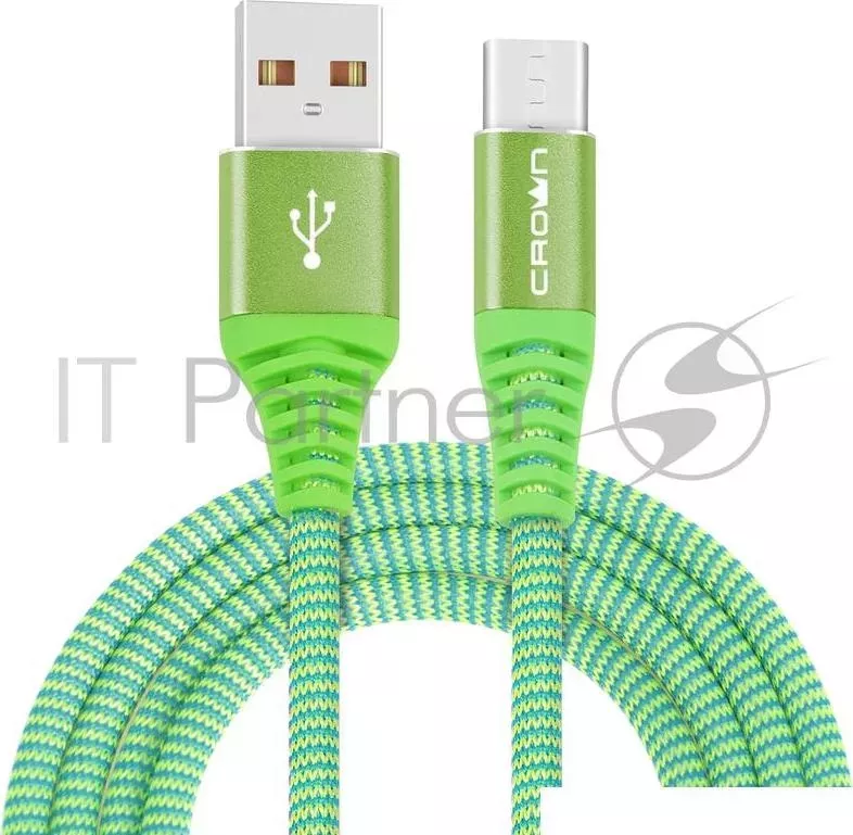 Кабель CROWN USB USB Type C CMCU 3102C green