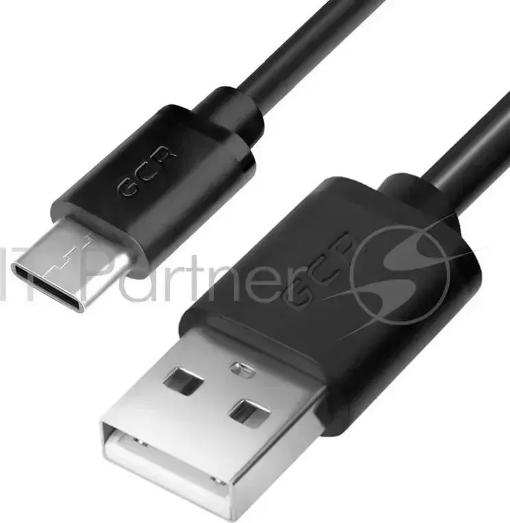 Кабель Greenconnect 0.5m USB 2.0, AM/CM, черный, 28/28 AWG , экран, армированный, морозостойкий