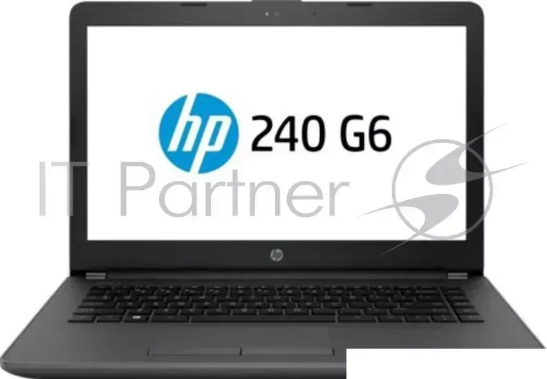 Ноутбук Hewlett-Packard HP 240 G6 Core i3-7020U 2.3GHz,14" HD (1366x768) AG,4Gb DDR4(1),128Gb,DVDRW,31Wh,1.8kg,1y,Silver,Win10Pro