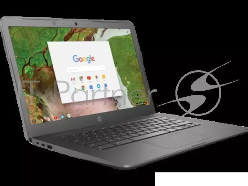 Ноутбук Hewlett-Packard HP ChromeBook 14 G5 Celeron N3550 1.1GHz,14" HD (1366x768) AG,4Gb DDR4,32Gb,45Wh LL,1.6kg,1y,Gray,ChromeOS