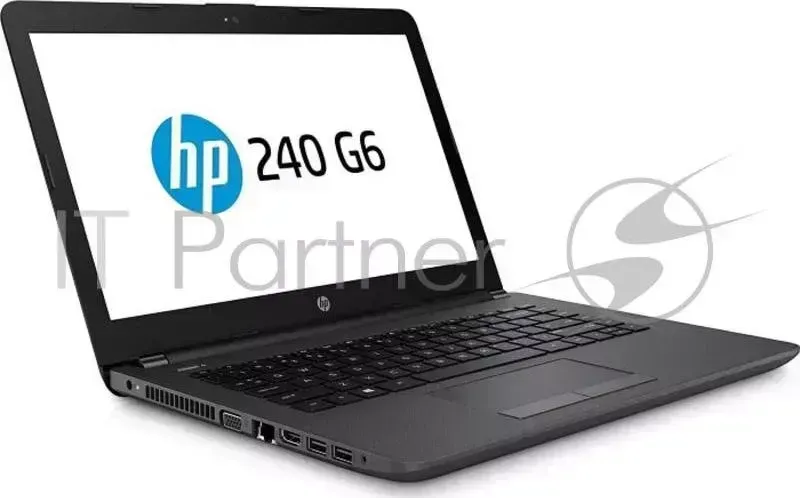 Ноутбук Hewlett-Packard HP 240 G6 Core i5-7000U 2.5GHz,14" HD (1366x768) AG,8Gb DDR4(1),256Gb SSD,DVDRW,31Wh,1.8kg,1y,Silver,DOS