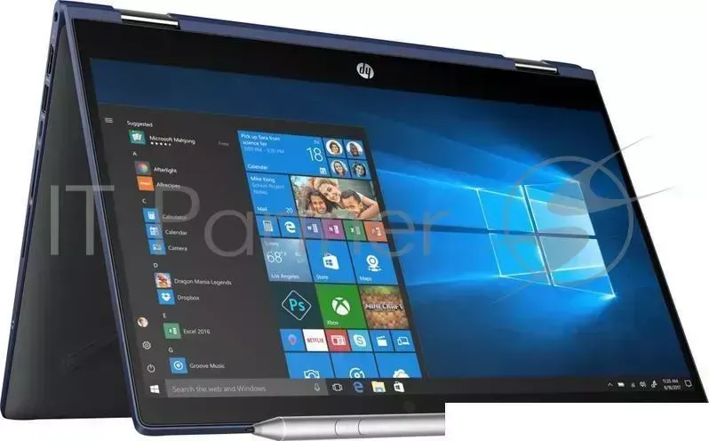Ноутбук Hewlett-Packard HP Pavilion x360 14-cd0019ur Core i5 8250U/4Gb/SSD256Gb/nVidia GeForce Mx130 2Gb/14"/IPS/FHD (1920x1080)/Windows 10/blue/WiFi/BT/Cam