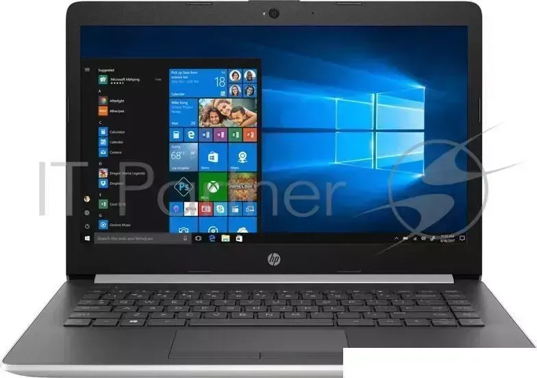 Ноутбук Hewlett-Packard HP 14-cm0008ur Ryzen 3 2200U/4Gb/1Tb/AMD Radeon Vega 3/14"/SVA/HD (1366x768)/Windows 10 64/silver/WiFi/BT/Cam
