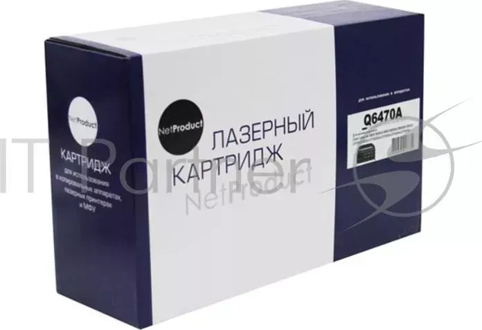 Картридж HP CLJ 3600/3800/CP3505/Canon MF8450 ( NetProduct NEW Q6470A, BK, 6K, ВОССТАН.